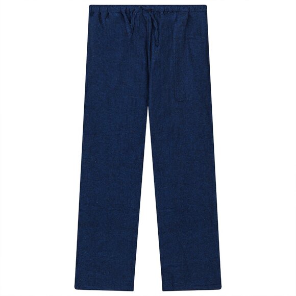 Plain Cotton Thai Fisherman Pants Lounge Loose Casual Yoga Hippie blue Trousers - Picture 1 of 2